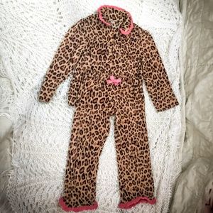 2 for $20/ Gap Fleece  5 Pajamas Leopard and Pink